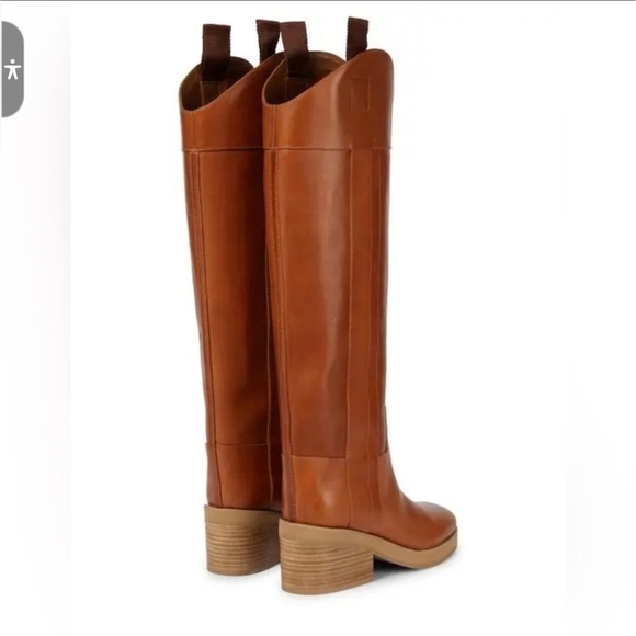 Jimmy Choo Tan Over the Knee Boots Minimalist Design - Picture 3 of 15